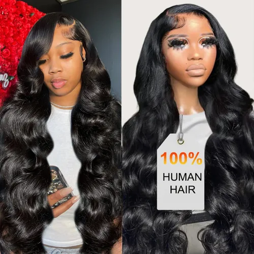 Vista 17 de HOT STAR 13x6 Pelucas de encaje frontal ondulado, 100% cabello humano real [vida útil de 2 años], pelucas de encaje frontal de cabello humano HD