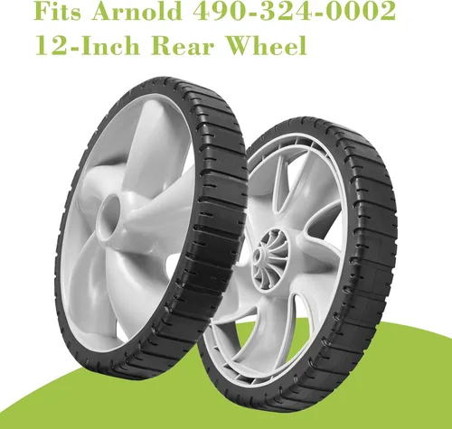Vista 3 de Arnold 490-324-0002 - Rueda trasera de repuesto de 12 pulgadas para cortacésped, rueda de plástico de 12 x 1.75 pulgadas, compatible con cortacésped