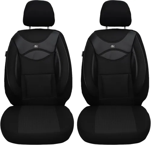 BREMER SITZBEZÜGE Juego de 2 fundas protectoras para asiento de automóvil compatibles con Volkswagen T5 Transporter para conductor y pasajero de 128