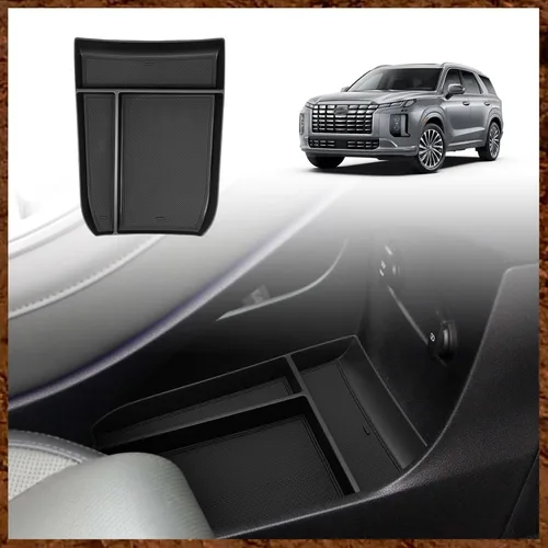 Muslogy Bandeja organizadora de consola central inferior para Palisade 2023 2024, accesorios interiores, material ABS compatible con Hyundai