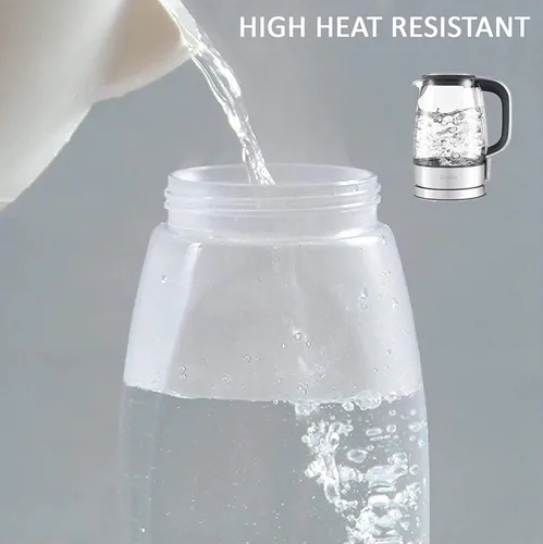 Vista 9 de Frcctre Paquete de 2 jarras de agua de plástico con tapa, jarra hermética transparente de 74 onzas para jugo, café, té helado, limonada, resistente