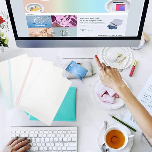 Vista 7 de Cabilock Carpeta de plástico para documentos, 10 unidades, sobres de plástico para documentos A4, carpetas de archivos, sobres de plástico