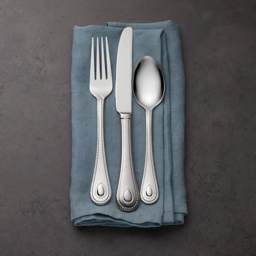 Vista 8 de Juego de Cubiertos Lenox para 12, Juego de Cubiertos French Perle de 65 Piezas con Utensilios para Servir, Servicio para 12, Elegantes Utensilios