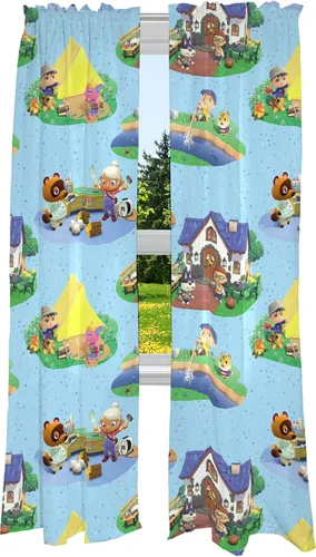 Vista 11 de Franco Juego de cortinas y drapeados para ventana de habitación de niños, 82 x 84 pulgadas, Super Mario