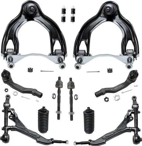 Vista 90 de Detroit Axle - Kit de suspensión RWD Front End de 16 piezas para Chrysler 300 Dodge Charger Challenger Magnum, brazos de control, rótulas