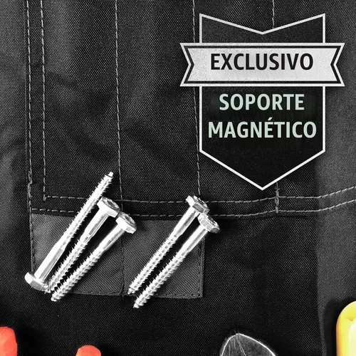 Vista 5 de Under NY Sky Delantal para herramientas, soporte magnético para puntas Negro