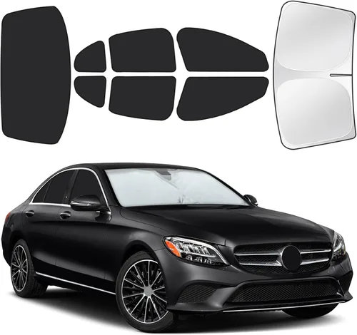 Vista 55 de Parasoles para ventanas de auto para bebé, 4 unidades de 20 x 12 pulgadas, adherencia estática, cubiertas para ventanas laterales, frontales