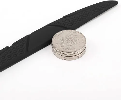 Vista 6 de 4 protectores de silicona para el borde de la puerta del automóvil, protector de manija de puerta de automóvil, espejo retrovisor lateral Negro