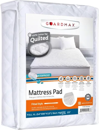 Vista 11 de Guardmax Protector de colchón acolchado impermeable Funda hipoalergénica Transpirable Barrera sin ruido Individual (39 x 75 x 13)