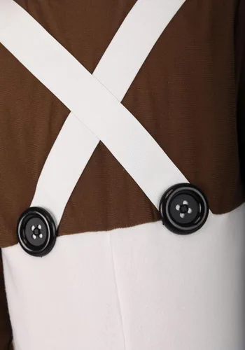 Vista 7 de Willy Wonka Oompa Loompa - Disfraz infantil con calentadores de piernas a rayas, uniforme de fábrica de chocolate, con licencia