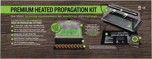 Vista 2 de Super Sprouter estación de propagación con bóveda de 7 pulgadas, Premium Propagation Kit con luz T5