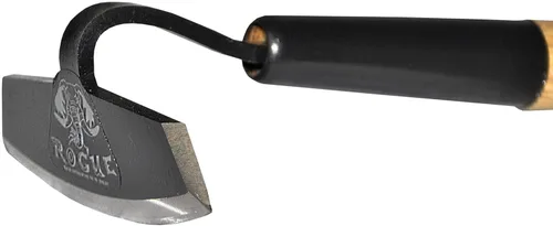 Vista 3 de Rogue Hoe Prohoe - Herramienta de azada de jardín de disco resistente de 5.75 pulgadas con mango de ceniza de 60 pulgadas de largo