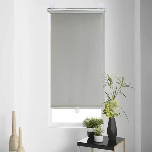 Vista 25 de Cortinas opacas de tela con ventosa, persianas enrollables inalámbricas para tragaluz, persianas enrollables, 80% opacas, gris claro, cortinas Negro