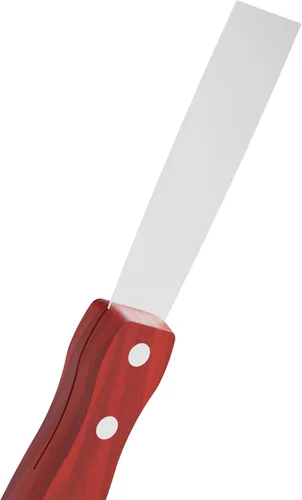 Vista 3 de Cuchillo de masilla, herramienta raspadora de acero inoxidable de 1 pulgada, cuchillos de metal con mango de madera para paneles de yeso