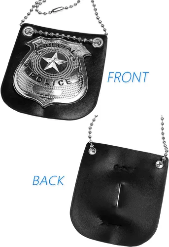 Vista 5 de Joy Join Accesorios de vestir de policía para niños, placa especial de policía con cadena