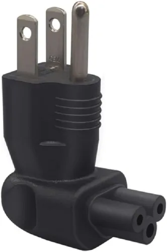 Vista 4 de Toptekit - Cable de alimentación de Mickey Mouse de 3 clavijas de EE. UU., cable corto de alimentación de CA NEMA 5-15P macho a IEC320 C5 hembra
