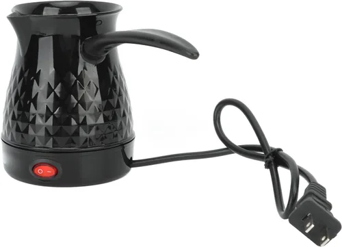 Vista 6 de Ejoyous Cafetera eléctrica, cafetera turca de acero inoxidable de 20.3 fl oz con mango extraíble para el hogar y los viajes, hervidores eléctricos