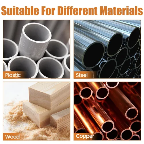 Vista 7 de Herramienta de desbarbado con 10 cuchillas de acero de alta velocidad, herramienta de desbarbado de tubería flexible con cuchillas giratorias, mango