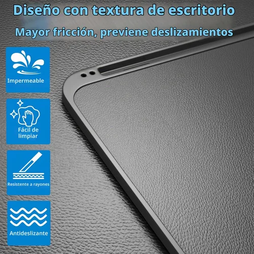 Vista 5 de Potuopy Escritorio ajustable para computadora portátil, bandeja de mesa de Negro