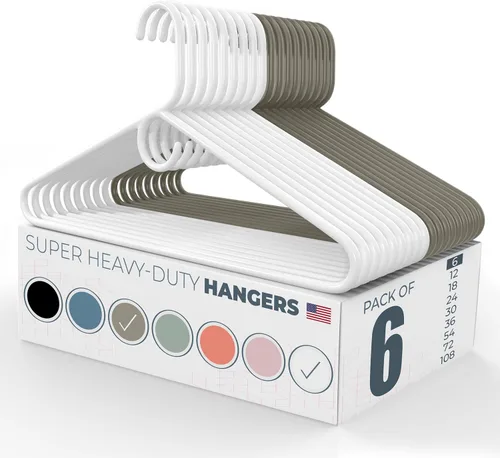 Vista 26 de Perchas Neaties de plástico muy duro, perchas de plástico para la ropa, ideales para el uso diario, perchas estándar para la ropa, hechas en EE.UU.