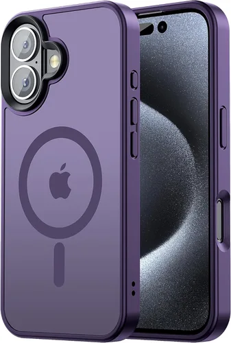 Vista 37 de Tigowos Funda Magnética para iPhone Air Compatible con MagSafe Resistente a Caídas de 16 Pies Cubierta Trasera con Sensación de Piel Mate a Prueba