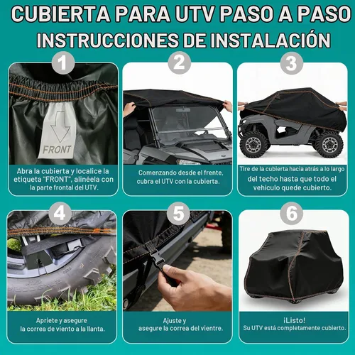 Vista 5 de CFMOTO UTV Funda de almacenamiento exterior de 2 a 3 plazas para Uforce 600