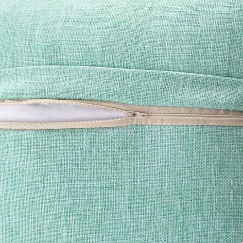 Vista 5 de Meekio Juego de 2 Fundas de Almohada Verde Aqua de 16 x 16 Fundas de Almohada de Lino con Botones de Coco Decoración de Granja Regalos