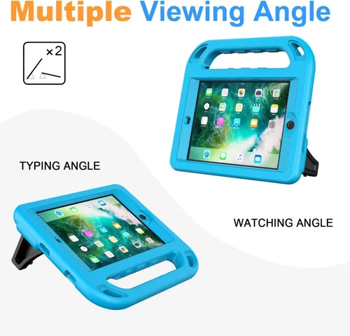 Vista 5 de BMOUO Funda para iPad mini 1 2 3, iPad mini 1/2/3 para niños – Protector de pantalla integrado, a prueba de golpes, ligera, funda rígida con soporte