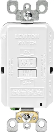 Vista 39 de Leviton SmartlockPro Interruptor con enchufe de doble polo receptáculo, AFTR1-E, 120.0 volts