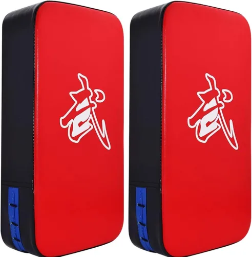 Vista 8 de TLBTEK Almohadilla de patada para Taekwondo - Almohadillas de entrenamiento para Muay Thai, MMA, Karate, Kickboxing - Almohadilla curva de cuero