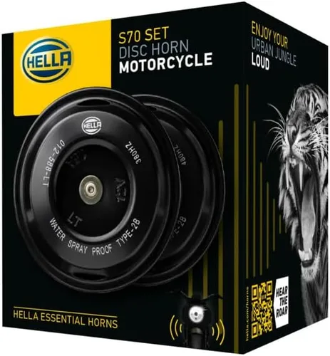 Vista 5 de HELLA 012588011 - Juego de bocinas de disco para motocicleta, color negro de 12 V (ajuste universal/ caja)