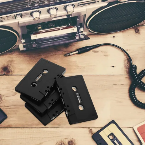 Vista 3 de Homoyoyo Paquete de 4 cintas de casete en blanco mate para grabación, cintas de audio grabables