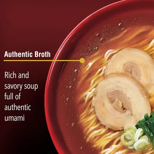 Vista 6 de Nissin RAOH - Sopa de fideos ramen, salsa de soja, 3.77 onzas (paquete de 6)