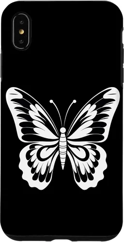 Vista 11 de Funda gráfica de mariposa blanca y negra para iPhone 16