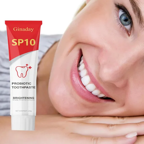 Vista 6 de Pasta dental blanqueadora probiótica SP10, cuidado de limpieza profunda elimina las manchas amarillas de los dientes, con manejo de la salud bucal