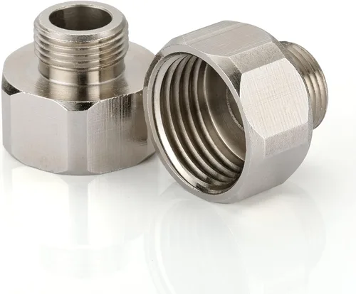 G 1/2 Female to 3/8 Male COMP Reducer Adapter, Brass Pipe Fittings Water Hose Adapter, Compression Fitting for Kitchen Bathroom Faucet, Pipe
