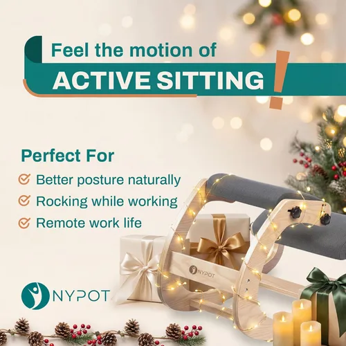 Vista 11 de NYPOT Silla ergonómica de rodillas con asientos ajustables, silla de rodilla para corrección de postura y taburete mecedora para escritorio - Alivio