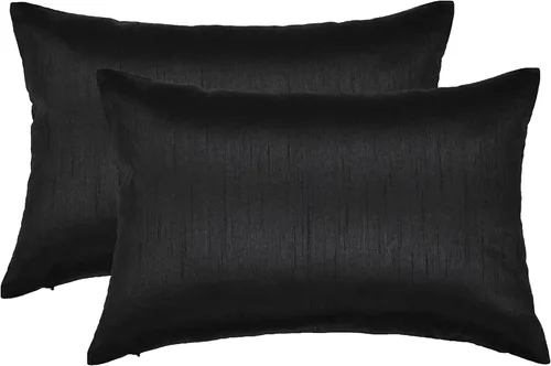 Vista 16 de Aiking Home - Funda de almohada decorativa rectangular de seda sintética de 12 x 18 pulgadas, cierre de cremallera, color aguamarina (juego de 2)