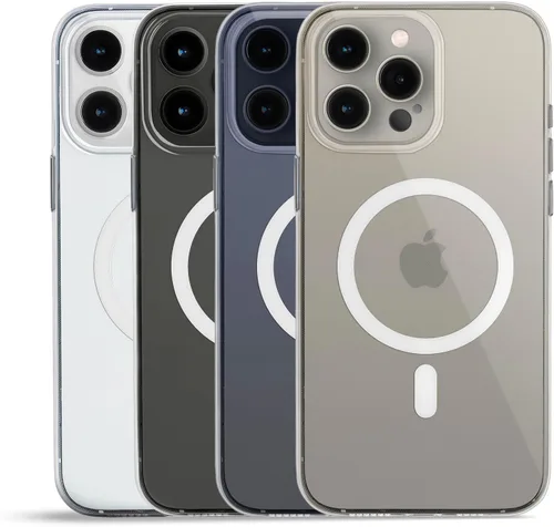 Vista 2 de totallee Funda transparente para iPhone 15 Pro Max con agarre extra, delgada y magnética para iPhone 15 Pro Max con imanes integrados