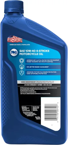 Vista 3 de Valvoline Aceite de motor de motocicleta de 4 tiempos 10W-40, 1 cuarto de galón