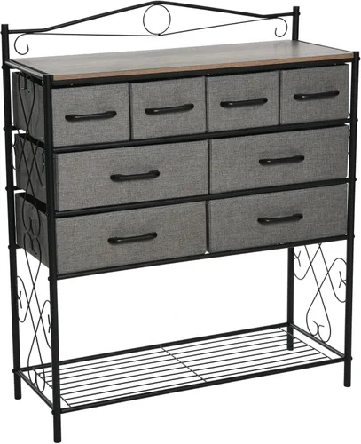 Household Essentials - Cómoda de 8 cajones y mesa de entrada, colección Victoria | Fresno