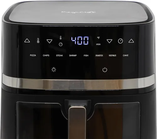 Vista 5 de MegaChef Freidora de aire eléctrica digital de 8.5 cuartos de galón de temperatura ajustable de 1700 W, freidora de encimera, aparato de cocina