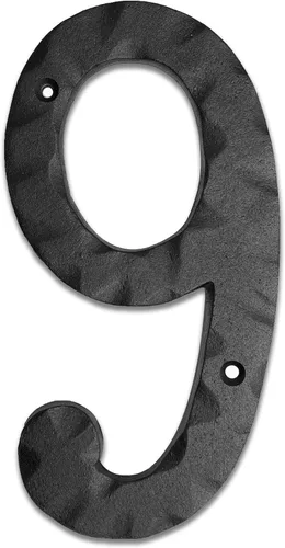Vista 26 de NACH JS-RN4-0 números rústicos de casa de hierro fundido, 4 pulgadas, negro