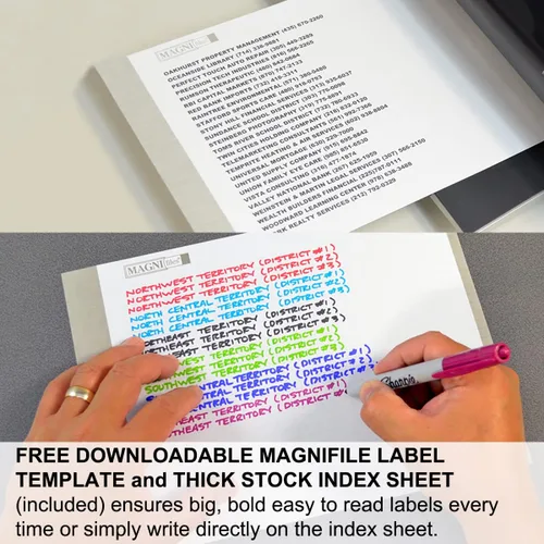 Vista 4 de Ultimate Office MagniFile - Pestañas insertables para carpetas de archivos. Índices que duplican el tamaño de los títulos de tus archivos