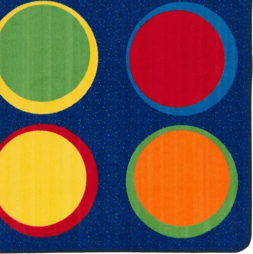 Vista 10 de Flagship Carpets Sitting Spots - Alfombra educativa ovalada para niños y profesores, calidad duradera para escuelas, preescolar, guardería, centros