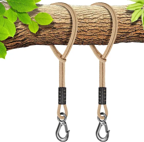 Vista 12 de BeneLabel 1 Pieza Cuerda para Columpio de Árbol, 19 pulgadas, Correa Colgante para Columpio de Hamaca de Árbol, Gancho Resistente, para Accesorios