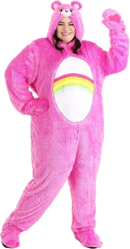 Disfraz clásico de oso animador para adulto, talla grande, disfraz de oso animador alegre Mono mullido de Halloween