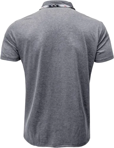 Vista 4 de Turndown Mens Top Shirts Patchwork Button Down Tees Pullover Close-Fitting Solid Color T-Shirt Tops Formal Classic