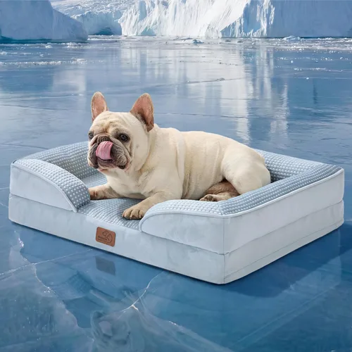 Vista 112 de Bedsure Cama ortopédica para perros de tamaño mediano – Cama lavable para perros medianos y gatos, impermeable, cómodo sofá para mascotas con funda