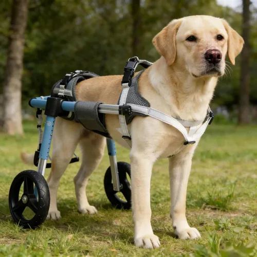 Wheelchair for Hind Leg Dogs，Disabled Dog Cart Mobility Aid，Easy Installation，Free Switching Between 4 Wheels and 2 Wheels，fit Pet Wheel Chair for